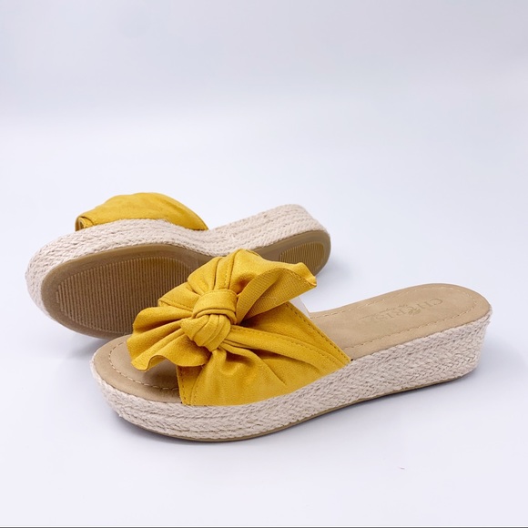 Knotted open toe mule espadrille sandal - Picture 6 of 8
